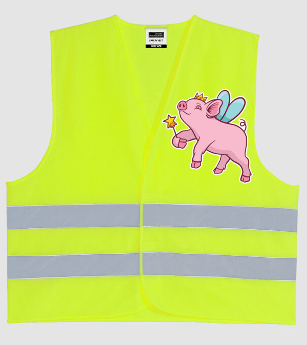 Porcușor zână model galben neon pe tricou