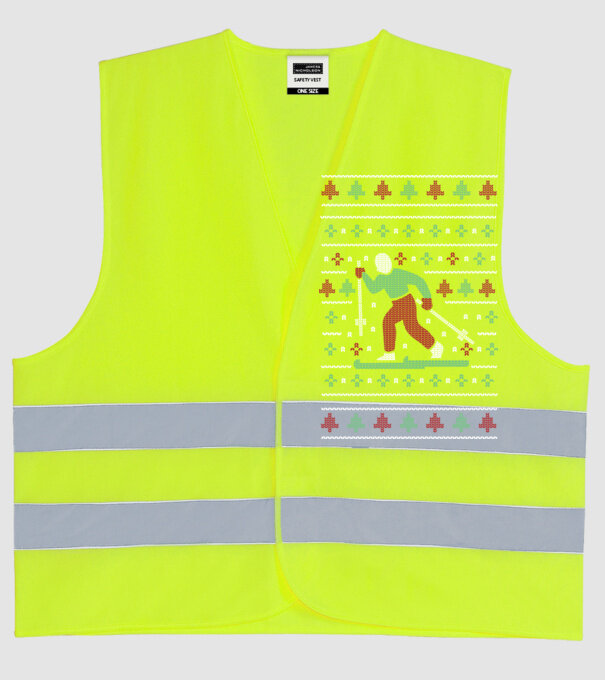 Schi fond Pulover urât model galben neon pe tricou