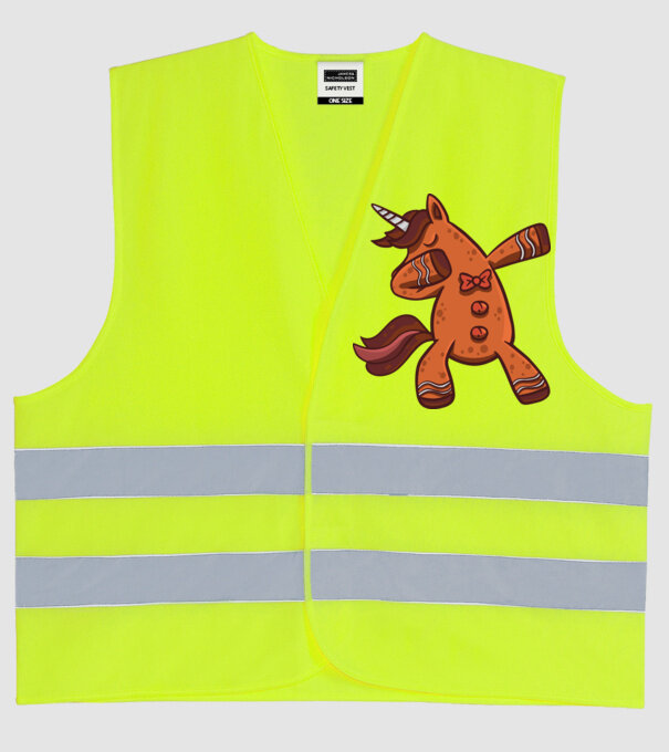 Unicorn turtă dulce DAB model galben neon pe tricou