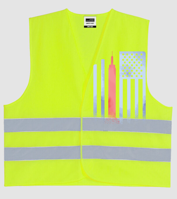 Usa Empire State Building model galben neon pe tricou