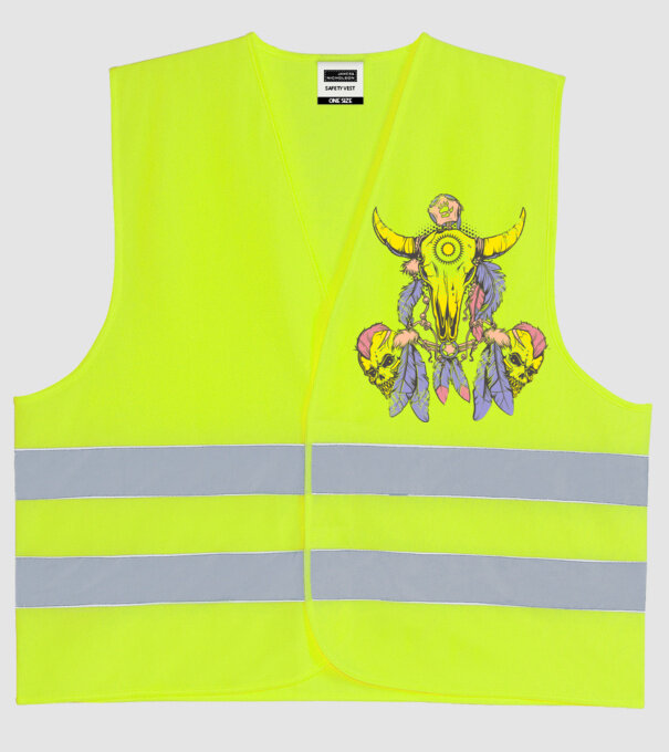 Hunter Talisman model galben neon pe tricou