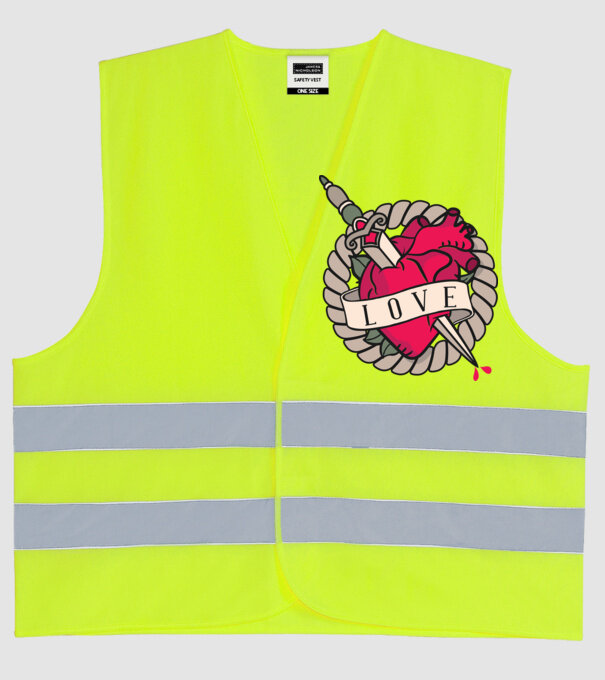 Fire and Ice model galben neon pe tricou