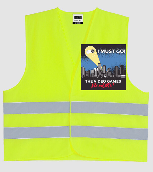 Video games need me - I must go tricou amuzant Gamer model galben neon pe tricou