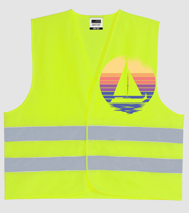 Navigație model galben neon pe tricou