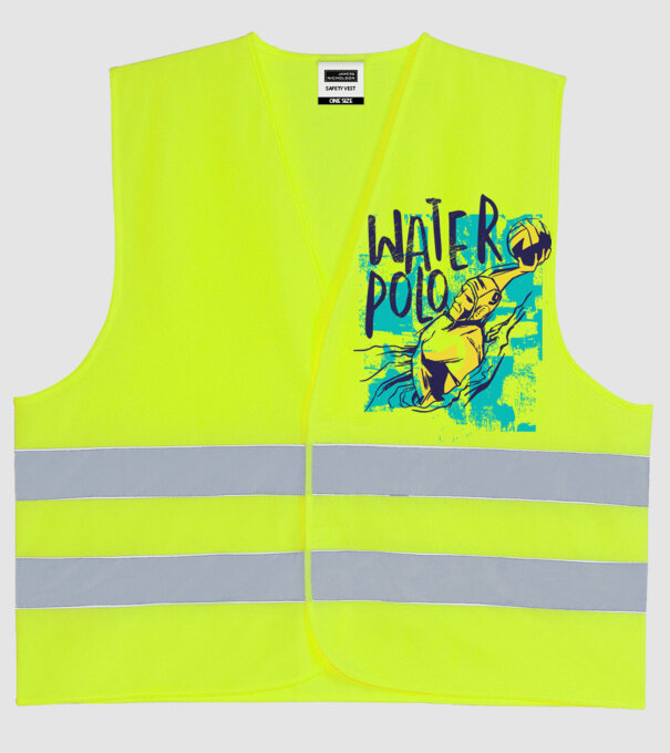 Polo pe apă model galben neon pe tricou