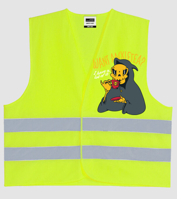 Want Anxietea? model galben neon pe tricou