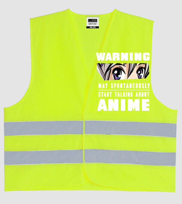 Warning may spontaneously start talking about ANIME model galben neon pe tricou