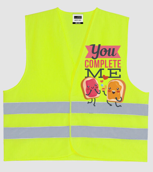 'You Complete Me Tricou drăguț pentru Valentine''s Day' model galben neon pe tricou