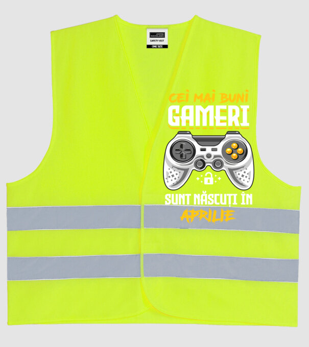 cei mai buni gameri sunt născuți în aprilie model galben neon pe tricou