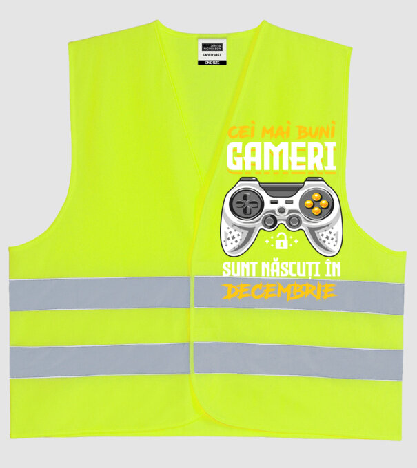 cei mai buni gameri sunt născuți în decembrie model galben neon pe tricou