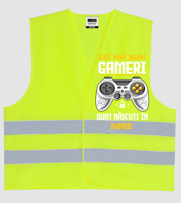 cei mai buni gameri sunt născuți în iunie model galben neon pe tricou