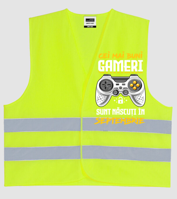 cei mai buni gameri sunt născuți în septembrie model galben neon pe tricou