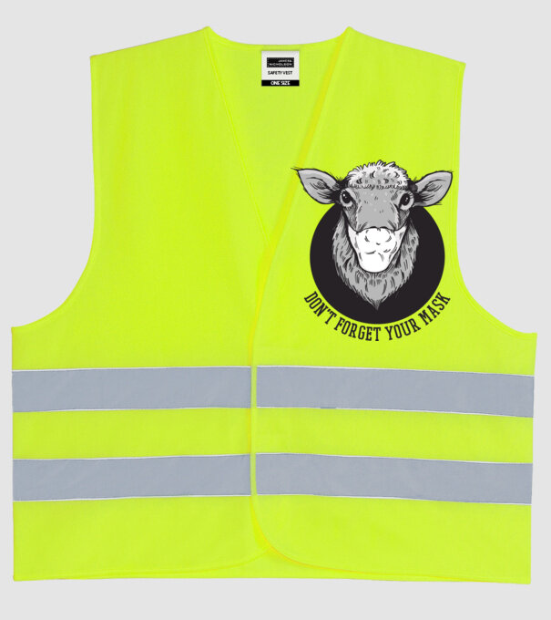Don't forget your mask model galben neon pe tricou