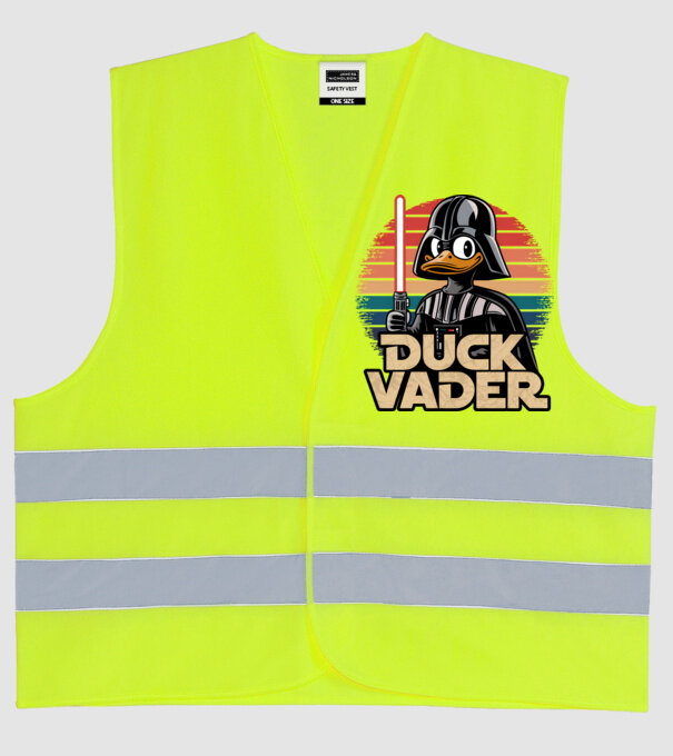 Duck Vader model galben neon pe tricou