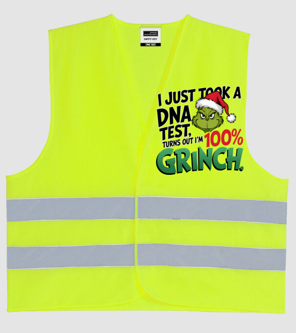 Grinch DNA test model galben neon pe tricou