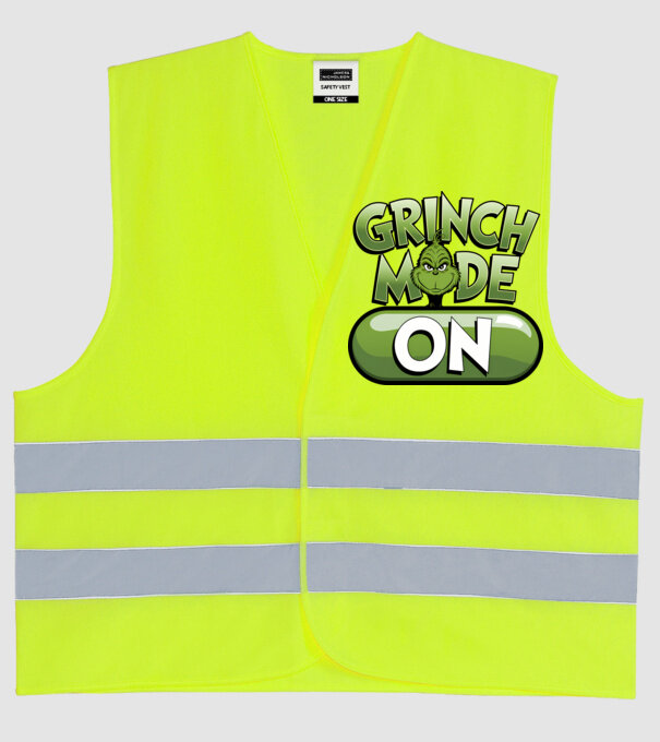 Grinch mode ON model galben neon pe tricou