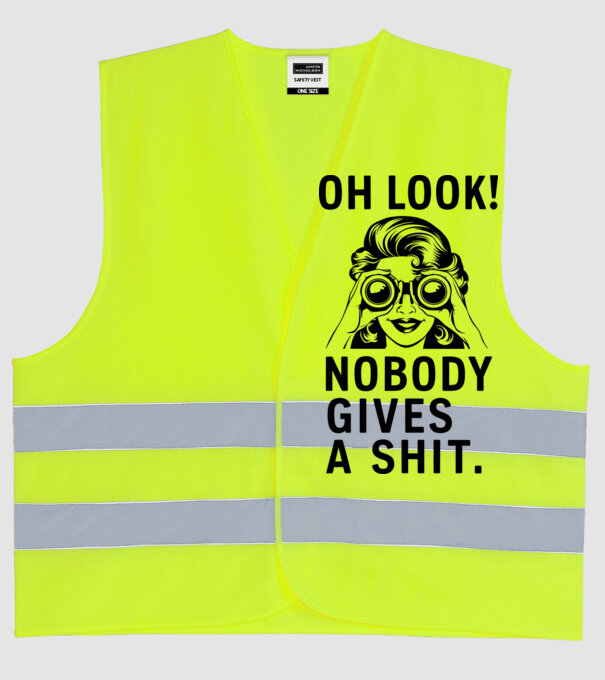 Nobody Gives a shit model galben neon pe tricou