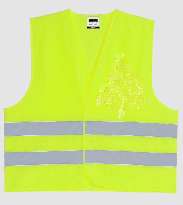 note de Crăciun model galben neon pe tricou
