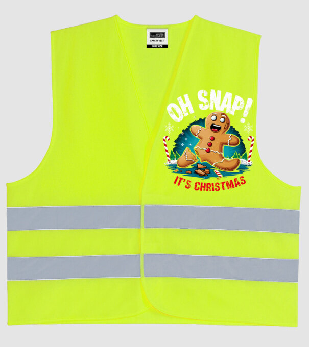 Oh snap! It's christmas Negru model galben neon pe tricou