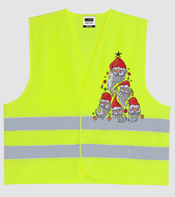 Pitici pentru pomul de Crăciun model galben neon pe tricou