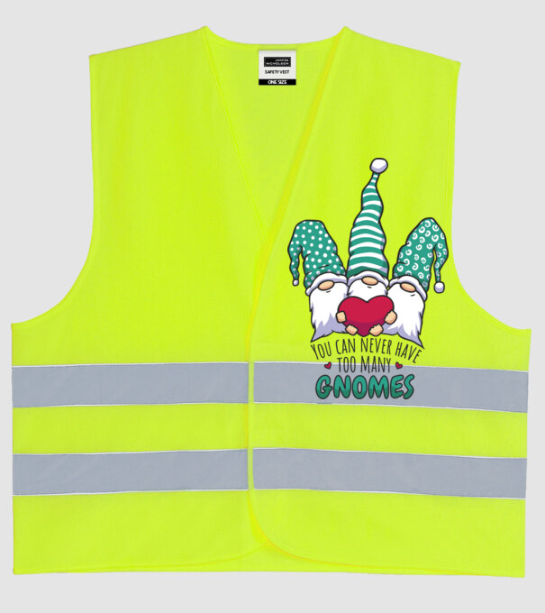 You can never have too many Gnomes model galben neon pe tricou