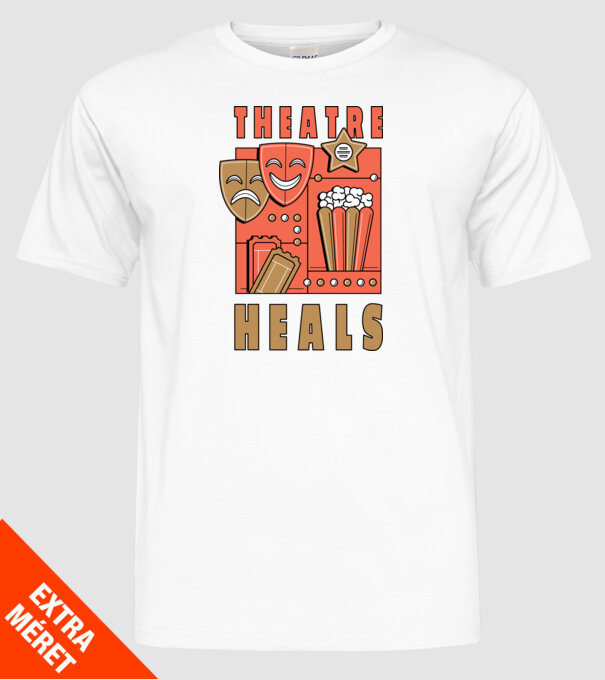 Teatrul vindecă model alb pe tricou