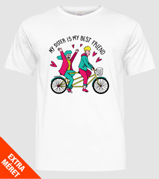 Sora mea este cea mai bună prietenă model alb pe tricou
