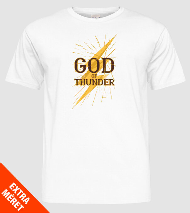 Zeul Fulgerului model alb pe tricou