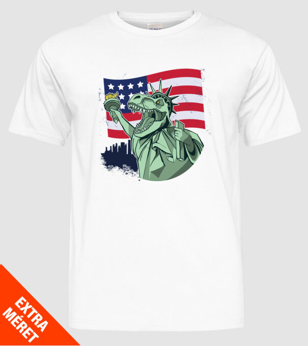 Ziua Independenței americane 4 iulie T-rex model alb pe tricou