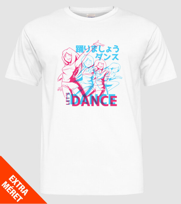 Anime Dance model alb pe tricou