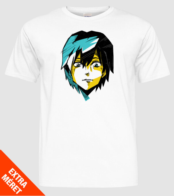 Cap Anime model alb pe tricou