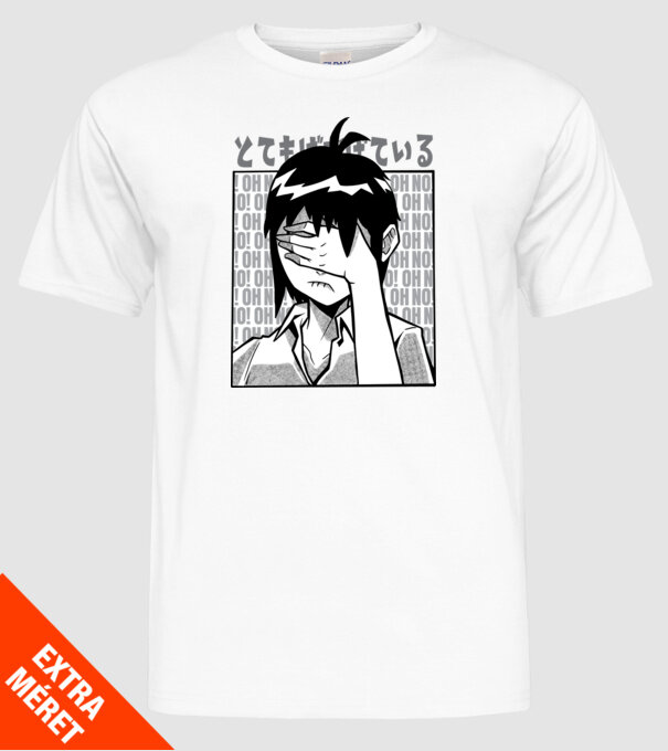 Cap Anime model alb pe tricou