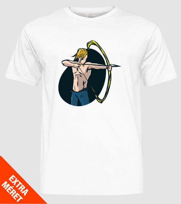 Fată arcaș Anime model alb pe tricou
