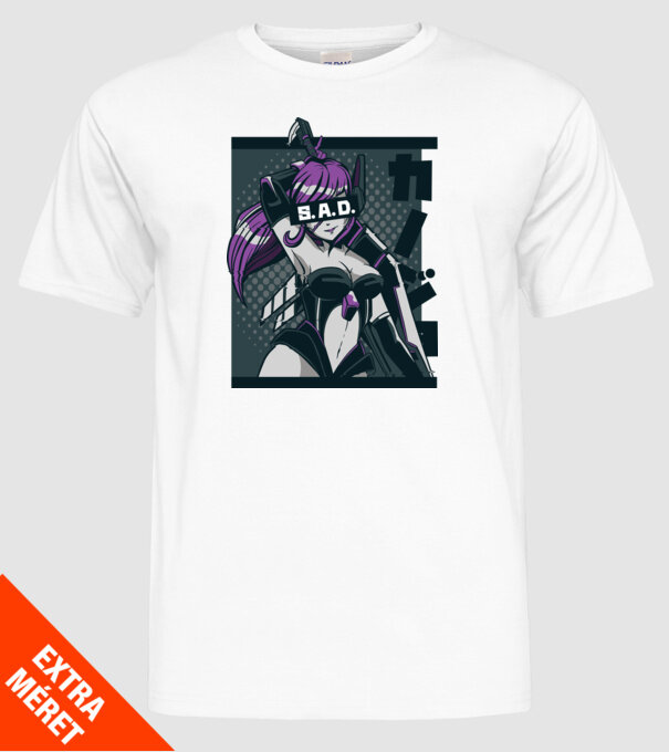 Anime fată model alb pe tricou