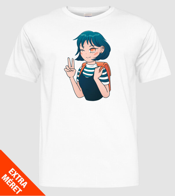 Anime fată model alb pe tricou