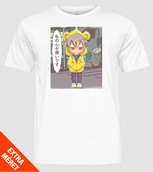 Anime Manga scenă model alb pe tricou