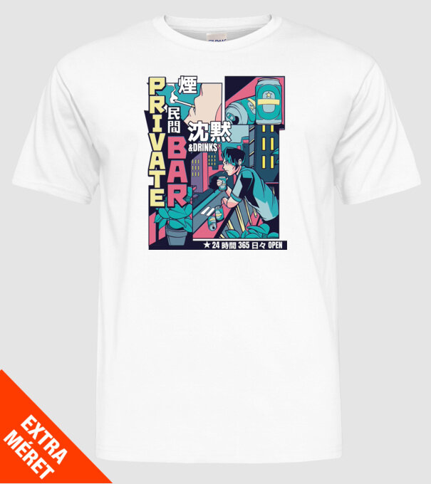 Anime Vaporwave benzi desenate model alb pe tricou