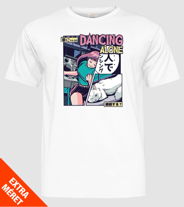 Anime Vaporwave benzi desenate model alb pe tricou