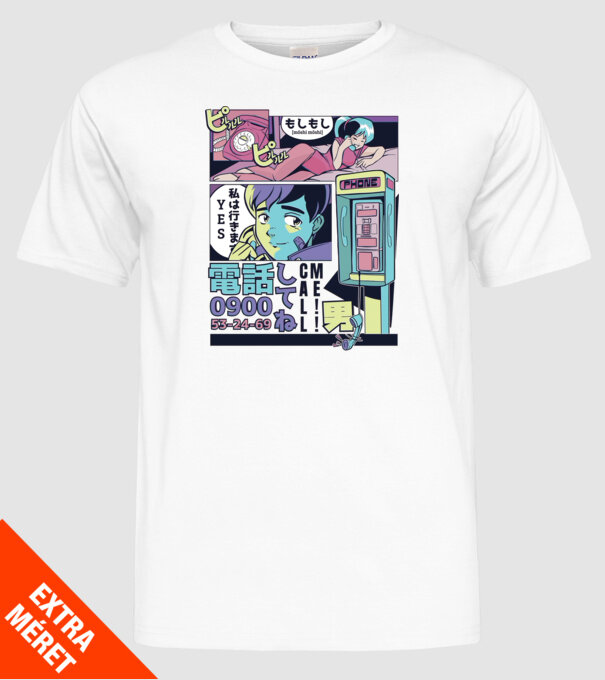 Anime Vaporwave benzi desenate model alb pe tricou