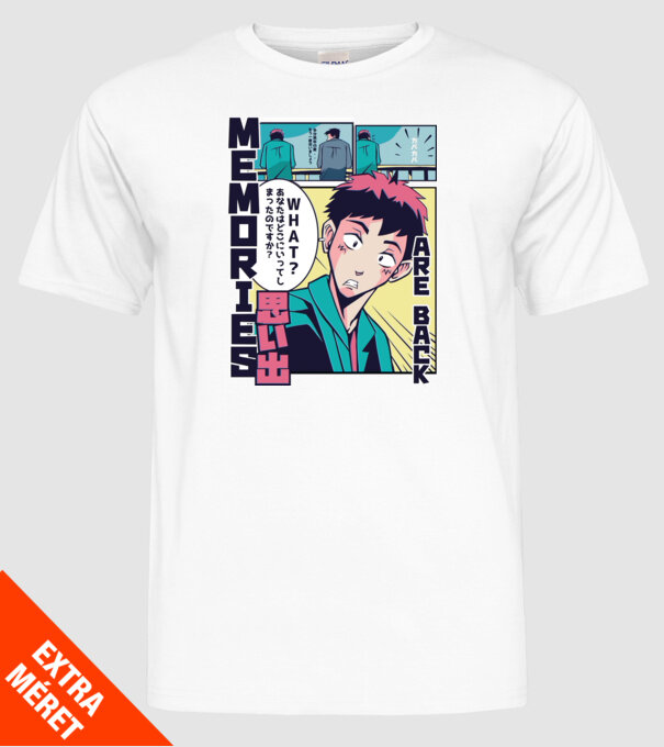 Anime Vaporwave benzi desenate model alb pe tricou
