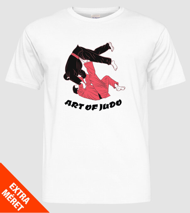 Art of Judo model alb pe tricou
