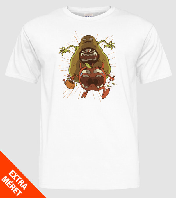 Monstru Avocado model alb pe tricou