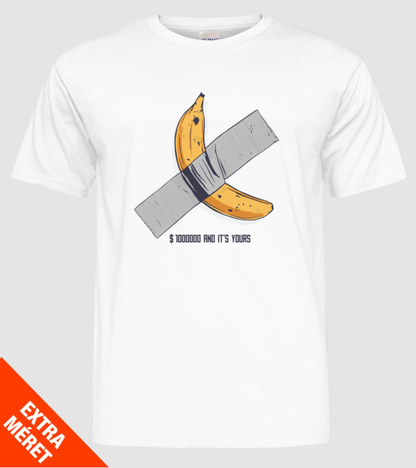 Ultima banană model alb pe tricou