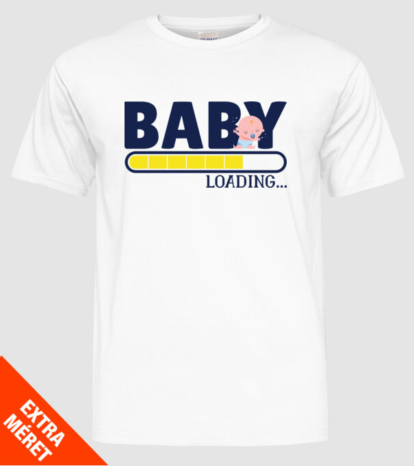 Baby is loading - tricou amuzant pentru mămici model alb pe tricou