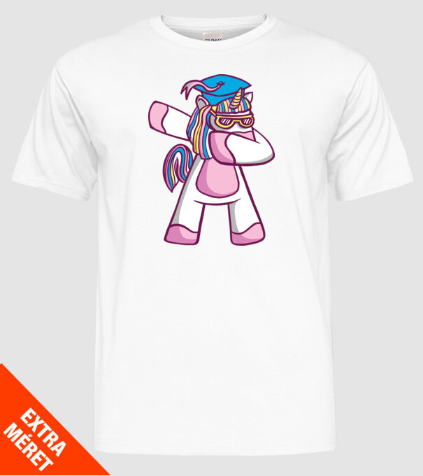Unicorn Absolvent DAB model alb pe tricou