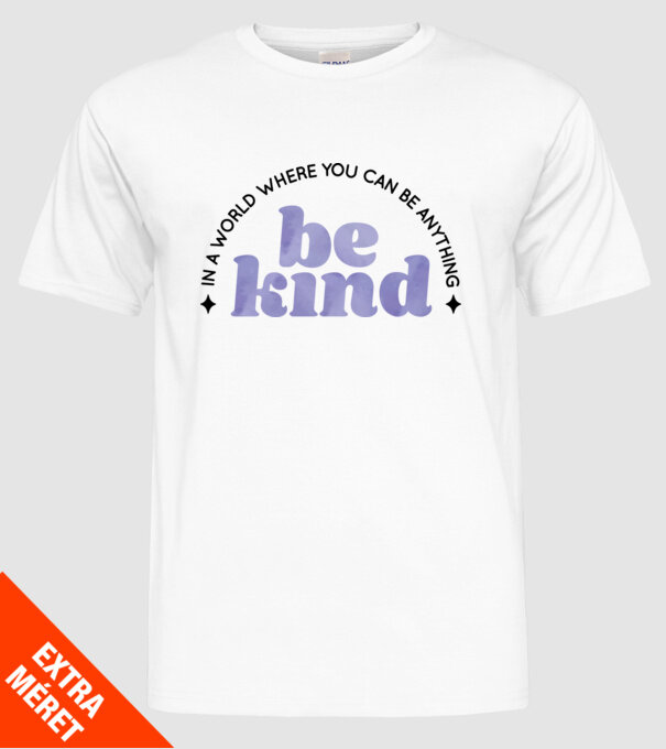 Be kind model alb pe tricou