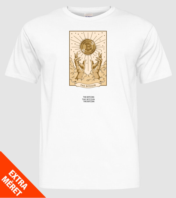 Religie Bitcoin model alb pe tricou