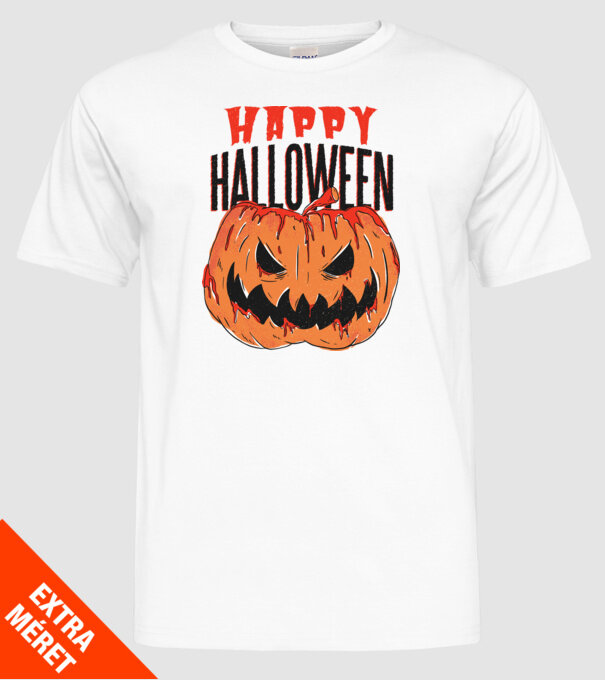 Happy Halloween Pumpkin model alb pe tricou