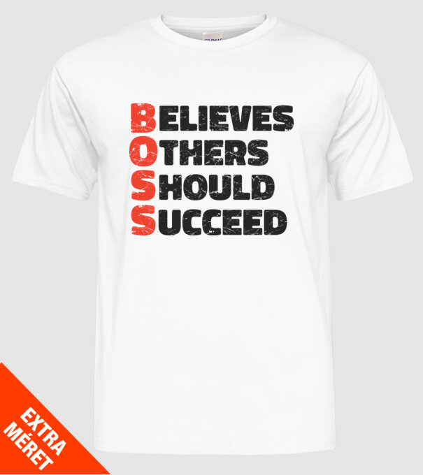 BOSS Șef model alb pe tricou