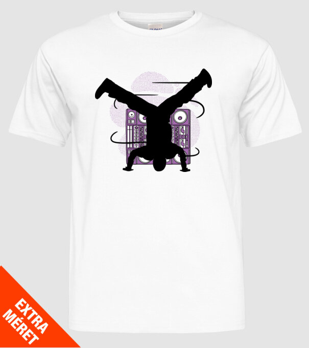 Dansator Break model alb pe tricou